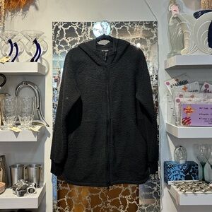 Black Burton Zip Up Fleece w/Hood